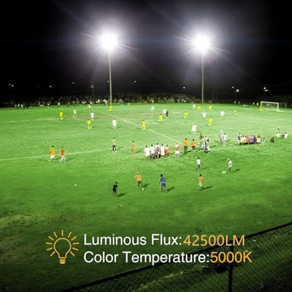 XYCN 3 pack 300W LED Flood Light,Super Bright Daylight (2000W Equivalent)42,500LM 5000K IP66 Waterproof Security Outdoor LED Arena Lights Commercial Lighting Floodlight for Backyard|Court|Stadium|Yard - color: 300W 3pack led flood light