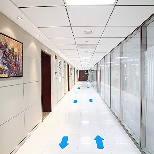 EVQ Blue Arrow Floor Sticker Tape 3 x 6 Inch Directional Vinyl 200 PCS - color: Blue, size: 3"×6"