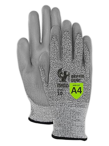 MAGID Griffin Gear ANSI A4 Sandy Nitrile Coated Work Gloves - color: Polyurethane Coating, size: 9/L, style: 12 Pair