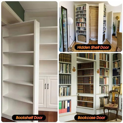 Pivot Hinge Pivot Door Hardware for Hidden Door Bookcase - color: L Shape-Black
