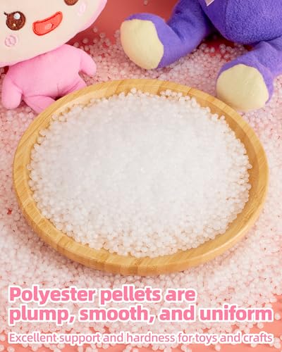 5 lb Poly Pellets Weighted Stuffing Beads,Plastic Pellets Weighted for Stuffed Animals,Poly for Bean Bags, Crafts,Doll and Blankets