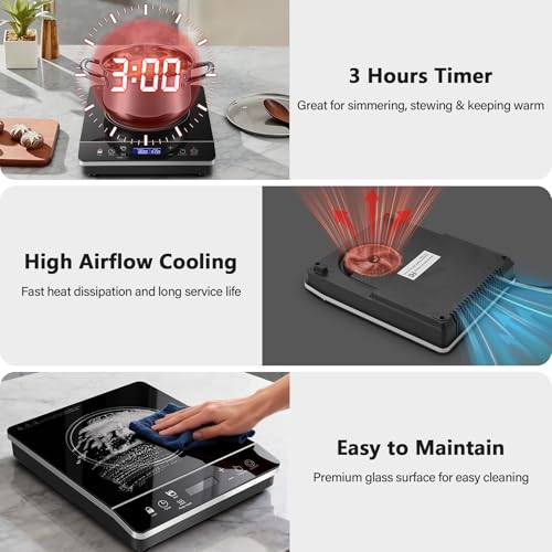 Portable Induction Cooktop, Induction Burner 1800W