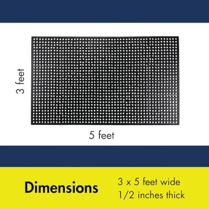 NoTrax Drain Lite™ 3' x 5' Ultra Lightweight Restaurant Rubber Floor Mat - size: 3' x 5'