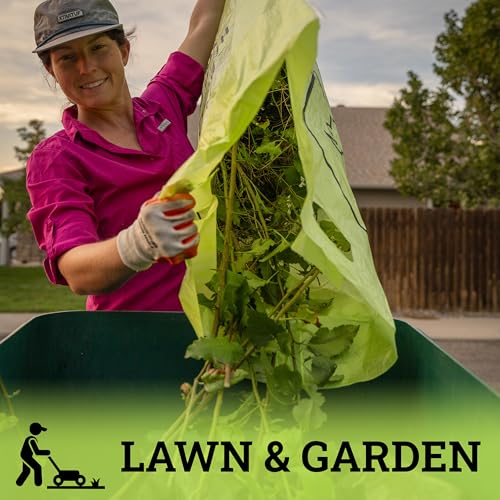 Woven Heavy Duty Contractor Bags – Reusable Construction & Yard Waste Bags, 42-Gallon Tear-Resistant Polypropylene, Jobsite Cleanup (10-Pack)