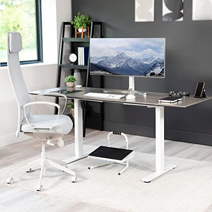 VIVO White Ergonomic Height Adjustable Foot Rest Platform, STAND-FT01W - color: White