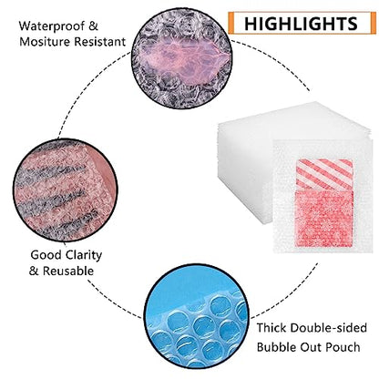 50Pcs Bubble Out Bags Pouches 10"x 12" Bubble Pouches Cushioning Packaging Bags, Double Walled Cushioning Bags Thickening Shockproof Foam Bags for Moving, Shipping, and Storage - size: 10"x 12"-50PACK