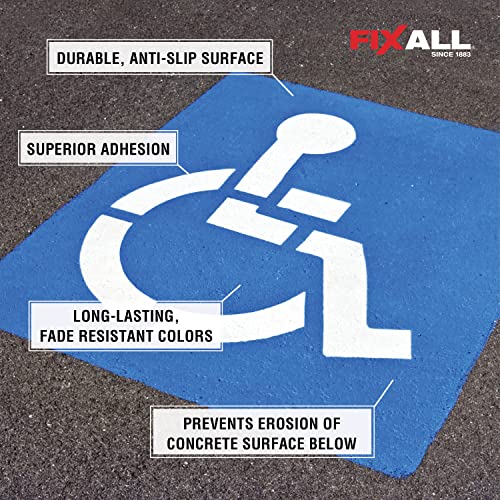 FIXALL Skid Grip Anti-Slip Coating, 1 Gallon, Slate, Exceeds ADA Standards, Ideal for Safety Areas, Slip-Resistant Pavement, Cement & Concrete Paint - color: Slate, size: 128 Fl Oz (Pack of 1)