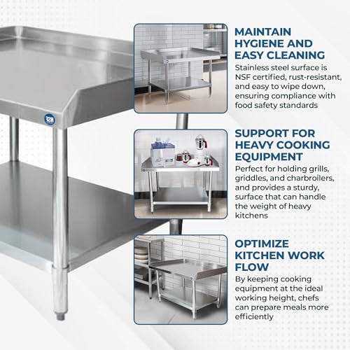 72" x 24" Stainless Steel Equipment Stand, 24" Tall - size: 72" x 24"