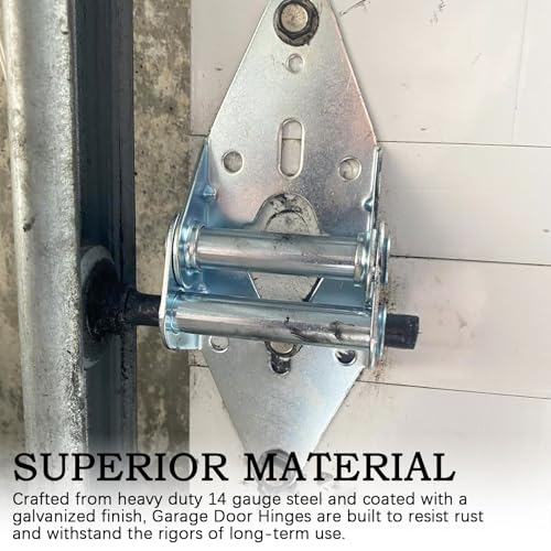 Garage Door Hinges #4 with Mounting Bolts, Heavy Duty 14 Door Hinges - size: 4