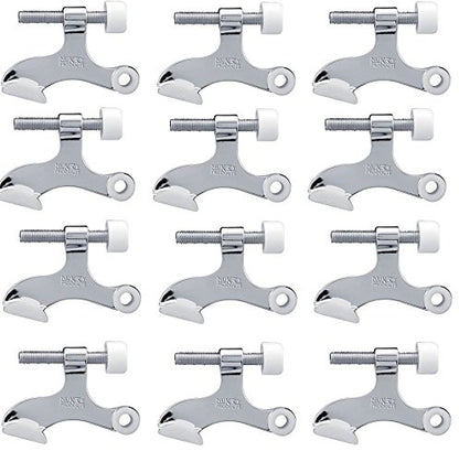 Nuk3y Hinge Pin Heavy Duty Adjustable Door Stop (12 Pack, Chrome) - color: Chrome, size: 12 Pack