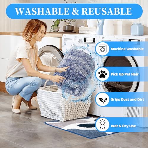 6Pack Microfiber Dusting Pad Replacement for Bona Family of Mops 18.3x6.1in - color: Purple(6pack)