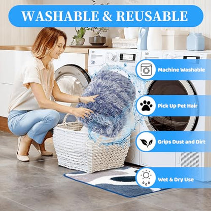 6Pack Microfiber Dusting Pad Replacement for Bona Family of Mops 18.3x6.1in - color: Purple(6pack)