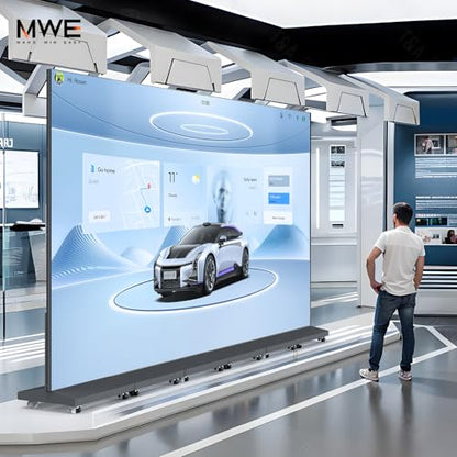 MWE P1.86 LED Poster Screen with Flight Case, 80" LED Digital Signage Display with Publishing System, Foldable Advertising Display Kiosk Video Wall for Events, WiFi/USB/HDMI (2 Panels) - size: 80"-2 Panels