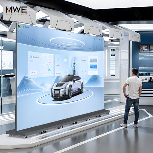 MWE P1.86 LED Poster Screen with Flight Case, 80" LED Digital Signage Display with Publishing System, Foldable Advertising Display Kiosk Video Wall for Events, WiFi/USB/HDMI (1 Panel) - size: 80"-1 Panel