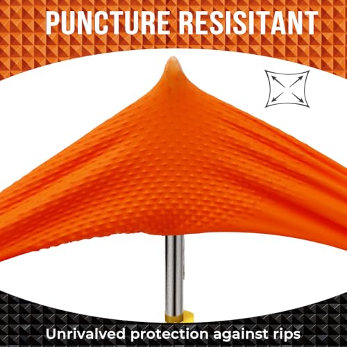 ANBOSON 10 Mil Heavy Duty Diamond Texture Nitrile Gloves, X-Large, 100 Ct - color: Orange of 100, size: X-Large
