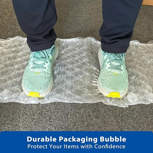 4 Rolls of 984 FT x 1/2" x 12" Wide Bubbles Roll Film - Perforated Every 12" | Large Bubble Air Pillow Wrapping | Clear Packaging Wrap Protection for Packing Moving Shipping Storage - 3,936 FT Total - size: 984' x 4 Rolls