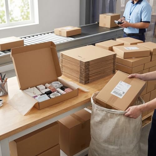 11x8x2 Cardboard Shipping Boxes Set of 20, Brown - size: 11" x 8" x 2"
