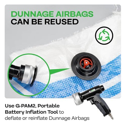 Dunnage Airbags 36" x 72", Pack of 10 - USA-Made Woven PP Dunnage Bags - size: 36" X 72" Bag