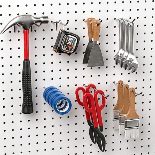 FRIMOONY Pegboard Hooks Assortment with Pegboard Bins, Peg Locks, for Organizing Various Tools, 140 Piece - style: 140PCS