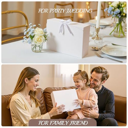 Korpai Gift Boxes 10 Pack 12x10x4 White Bridesmaid Proposal Box, Gift Boxes With Lids For Presents,Bridesmaid Boxes,For Graduation Party, Mother's Day,Weddings,Holiday