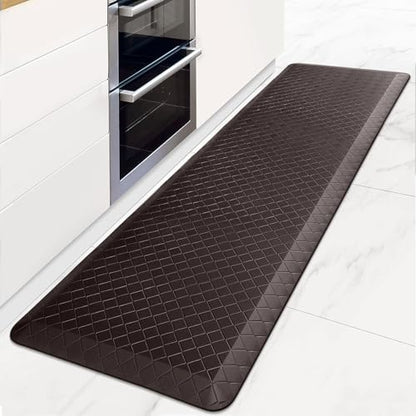HappyTrends Kitchen Floor Mat - 4/5 Inch Thick Anti-Fatigue Kitchen Rug - color: Chocolate, size: 72"L x 22"W x 0.8"Th