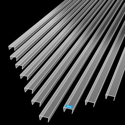 MONOID Drawer Edge Protector, Slip-On Clear Table Corners Guards, Door Kitchen Furniture Bumper, Prevent Wear, Impact Protection, Ease to Cut, 3/4" Thick, 39.37" Length – Clear, Pack of 5