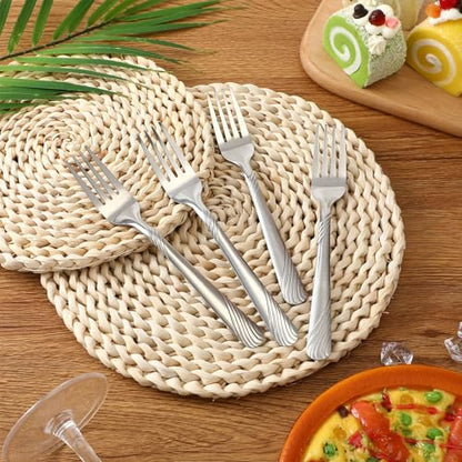 Minatee 100 Pcs Metal Dinner Forks Bulk, 6.9 Inches Stainless Steel Forks