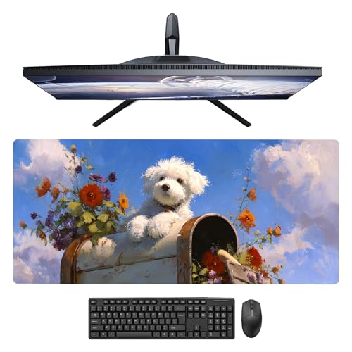 Nuxovilar Large Gaming Mouse Pad Desk Mat, 15.7x35.4 Inches Polyester - color: Mi06234
