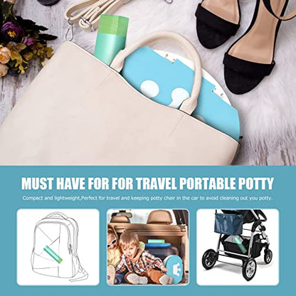Portable Travel Potty Chair Liners Bags with Drawstring 90 PCS (18×20 INCH) - color: Green