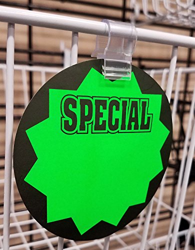 Sign Holder, 50 Pack, Plastic, Fits Wire Baskets & Shelving Up to 3/8" Diameter - size: 50 Pack