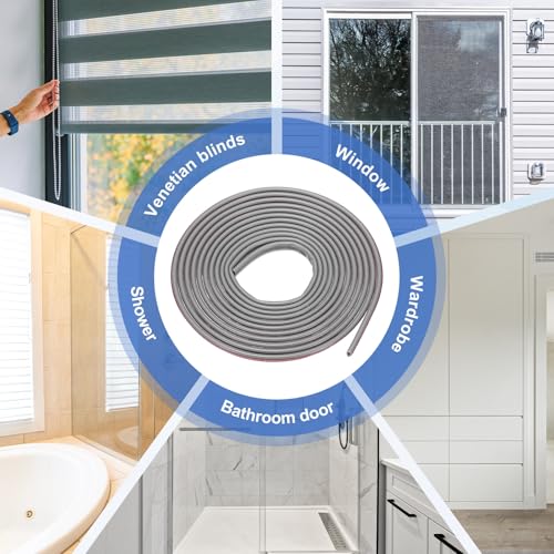 uxcell Weather Stripping Silicone Self-Adhesive Grey 18 ft 2Pcs - color: Gray, size: 18 ft