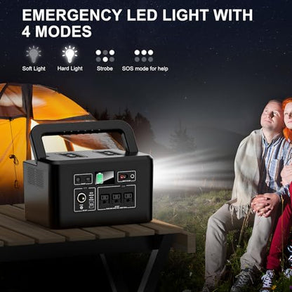 800W Portable Power Station, 740Wh Solar Generator for Camping - color: Black White