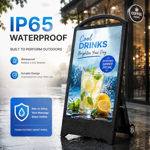 32" Outdoor LCD Digital Signage Display 2000nits with Battery