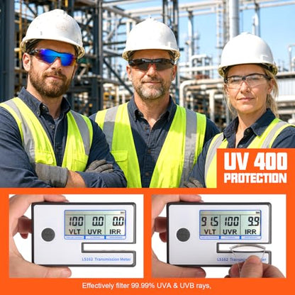 OXG Safety Glasses Bulk for Men Women, ANSI Z87 Safety Glasses UV Protection Protective Eyewear for Construction Woodworking - color: 6p-clear
