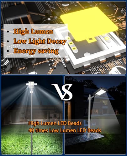 JAYNLT Y-8000W Solar Street Lights Outdoor, Commercial Parking Lot Lights - size: Large