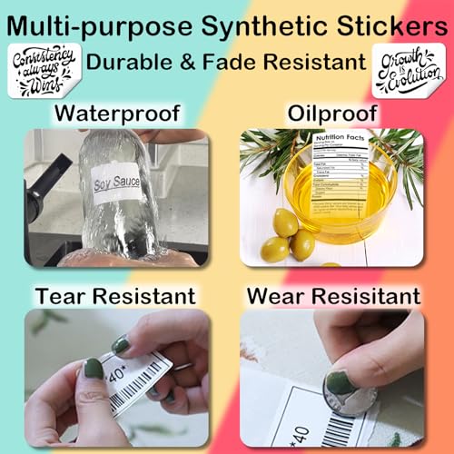 40mm x 30mm Thermal Labels Compatible for Supvan T50M Pro, Phomemo M110, Label Maker Tape Refill, Weatherproof & Tear-Resistant Thermal Stickers (900Pcs) - size: 40mm x 30mm, 1.57''x1.18''