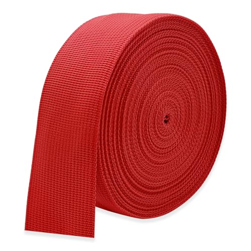 2" Red Wide Webbing Straps 40yd for Lawn Chair,Bag &Sewing - color: Red 10