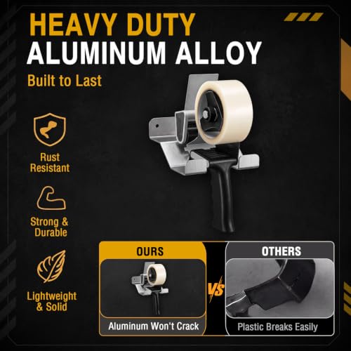 Pelopy Aluminum Wall Mount Tape Gun Holder Dispenser, Silver, 1 Roll Holder - color: Silver, size: 1 Roll Holder
