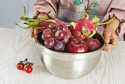 Premium Mixing Bowl Stainless Steel Mixing Bowl, Durable and Rustproof, Easy Grip and Stability Design Bowl,Versatile for Cooking, Baking, Prepping, and Food Storage. (30CM) - size: 30CM