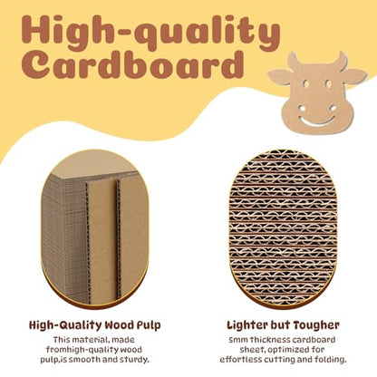 100 Pack 12x12 Inch Flat Corrugated Cardboard Sheets - 0.07 Inch Thick Square Thin Cardboard Padding Inserts for Crafts, Mailers, Box Dividers, Drawing & DIY Projects - size: 12" x 12"
