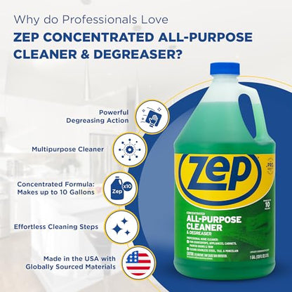 Zep All-Purpose Cleaner & Degreaser Concentrated Formula (Pack of 4)