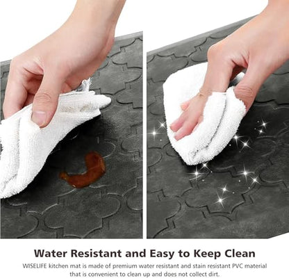 WISELIFE Kitchen Mat Cushioned Anti Fatigue Floor Mat, 20"x39", Grey - color: Grey, size: 1'8" x 3'3" (Rectangular)