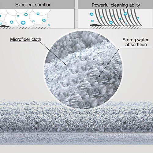 15-Inch Microfiber Mop with 4 Washable Pads for Floor Cleaning - size: 15 IN