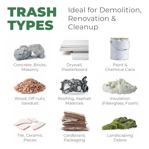 EconoHome 55-60 Gallon Heavy Duty Trash Bags - 1.5 Mil Black Contractor Garbage Bags for Construction, Industrial, Outdoor & Commercial Use - Made in USA - Large, 38"x58"