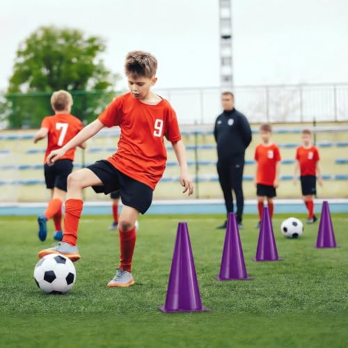 12 Inch Traffic Cones,12pcs Training Sports Cones,Parking Cones - color: purple