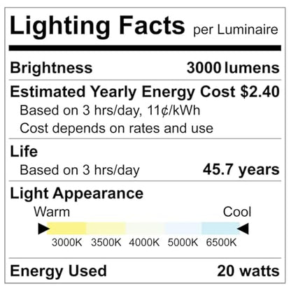 LUXRITE 20W 4-Pin 2G11 LED Tube Light Bulb, 3000 Lumens (4 Pack) - size: 4 Count (Pack of 1)