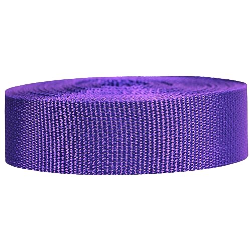 Strapworks Lightweight Polypropylene Webbing - Poly Strapping for Outdoor DIY Gear Repair, Pet Collars, Crafts – 1.5 Inch by 10, 25, or 50 Yards, Over 20 Colors - color: Purple, size: 1.5" x 10 yard