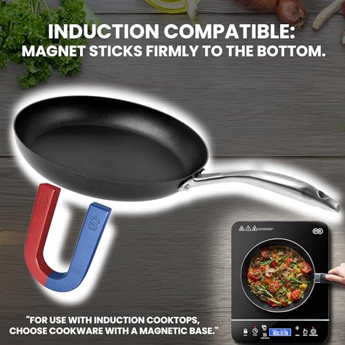 OMEO Portable Induction Cooktop Hot Plate Countertop Burner 1800 Watts Induction Burner with LCD Sensor Touch, LED Display, 10 Temperature Levels, Child Safety Lock, Auto Shutoff Function - size: Singe Burner