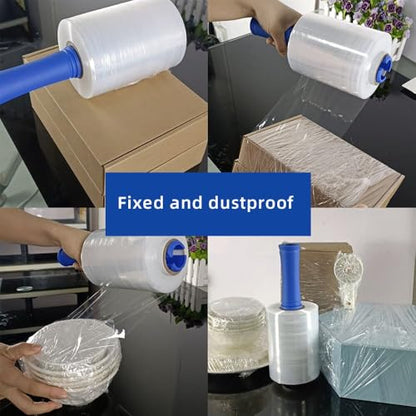 Stretch Wrap 5.11"×1000' Plastic Wrap Roll for Moving Shipping Wrap - size: 1ROLL