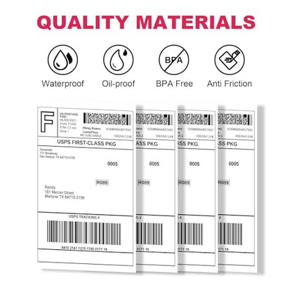 4 Rolls 1800 Labels Direct Thermal Labels 4x6-450 Labels/Roll - size: 4 Rolls | 450 Labels